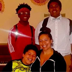 Just me and my 3 guys! Boy mom!